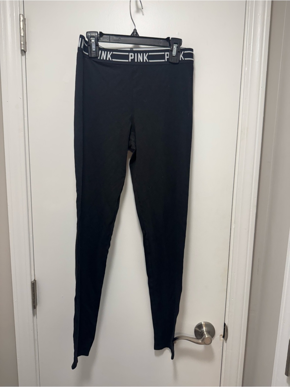 *PINK Black Logo Waistband Leggings